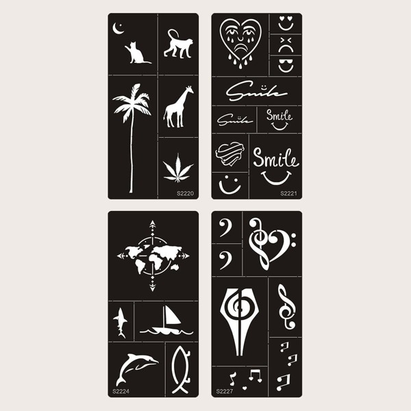 

Mix Pattern Tattoo Sticker 4sheets