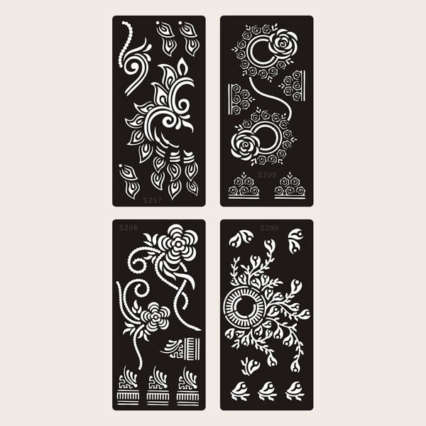 

Mix Pattern Tattoo Sticker 4sheets