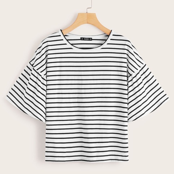 

Striped Drop Shoulder Tee
