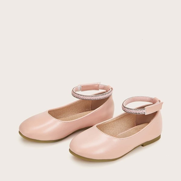 

Toddler Girls Velcro Strap Flat Sandals, Pink