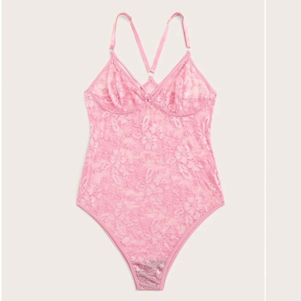 

Plus Floral Lace Teddy Bodysuit