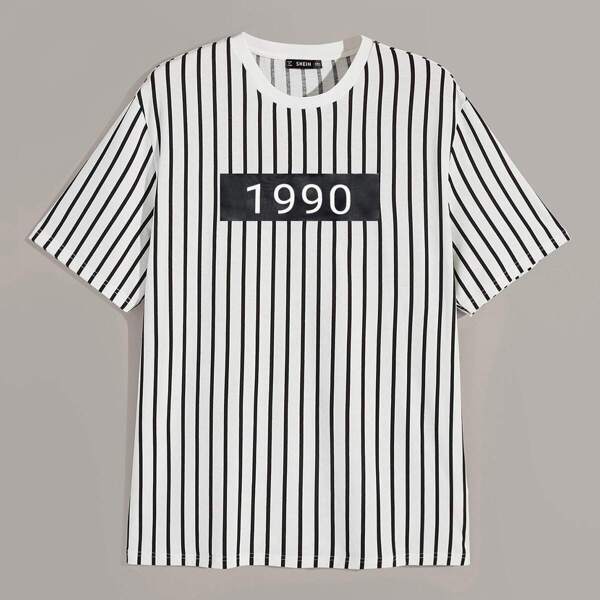 

Men Number and Striped Tee