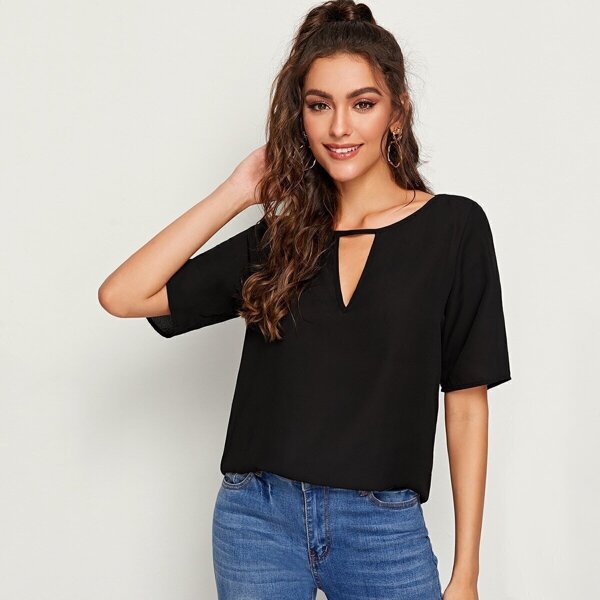 

V-cut Neck Solid Top