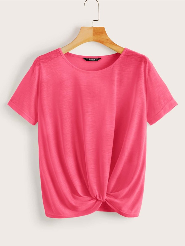 

Топ с коротким рукавом и витой, null