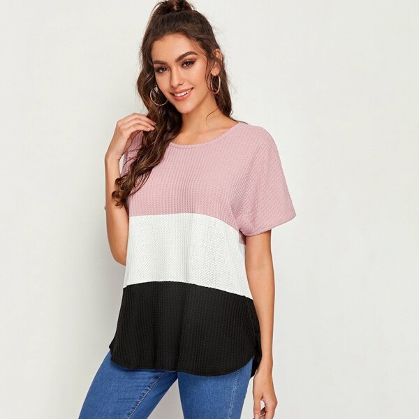 

Cut-and-sew Textured Top