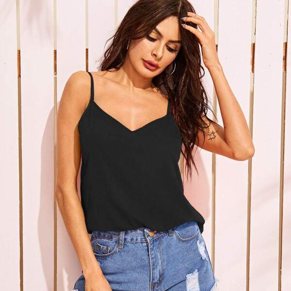 

V-neck Solid Cami Top