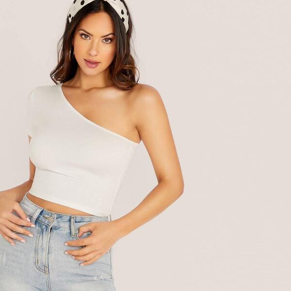 

One Shoulder Form Fitted Top