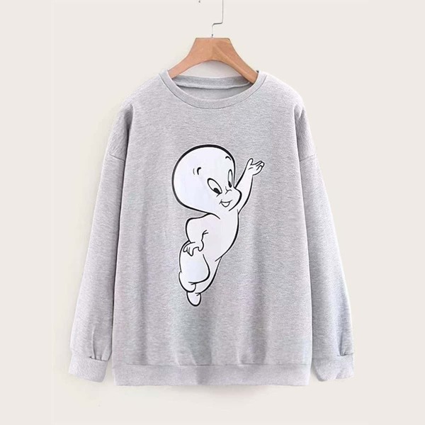

Cartoon Graphic Drop Shoulder Sweatshirt