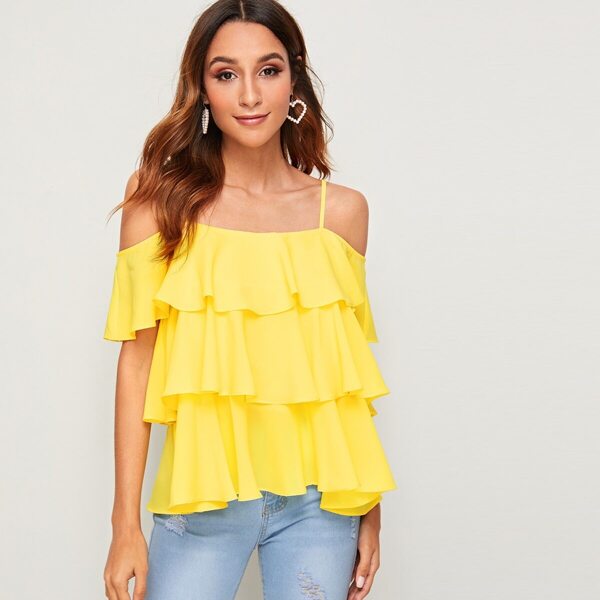 

Tiered Layer Ruffle Cami Top