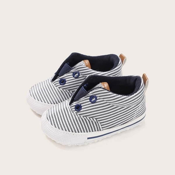 

Baby Boys Striped Slip On Sneakers