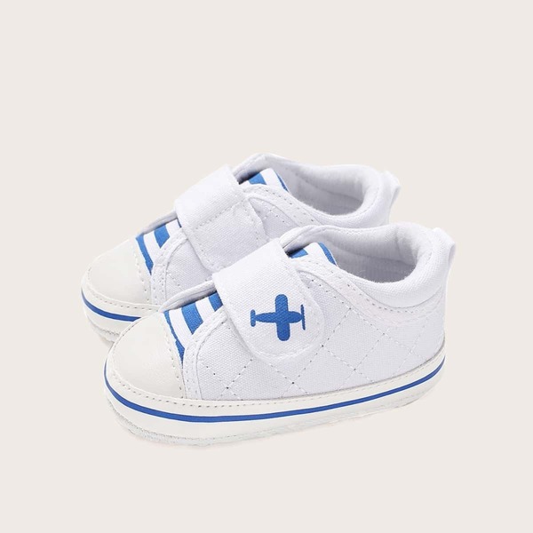 

Baby Boys Striped Print Velcro Strap Sneakers