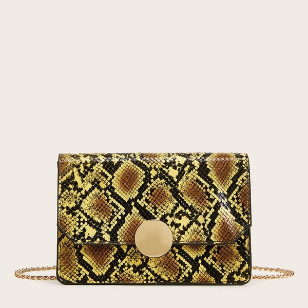 

Chain Strap Metal Lock Crossbody Bag