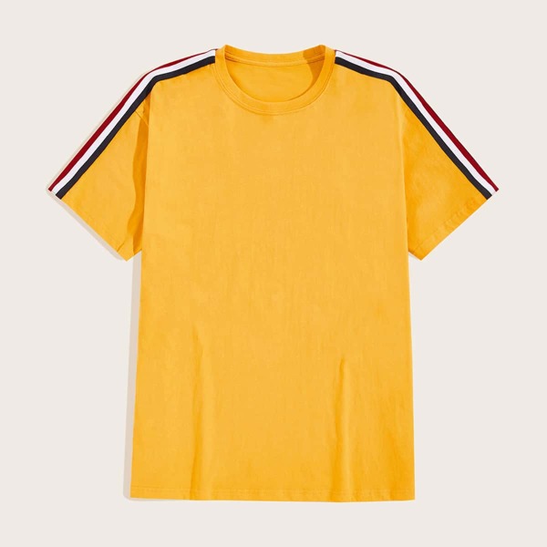 

Men Contrast Taped Side Tee