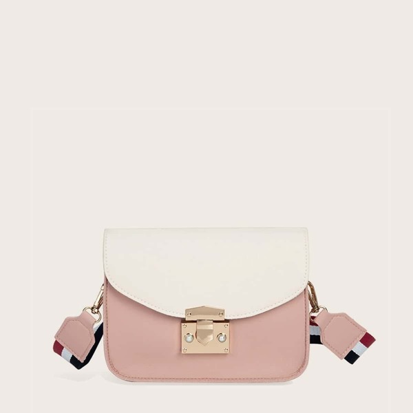 

Two Tone Flap Crossbody Bag