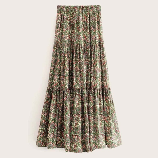

Tribal Print High Waist Skirt