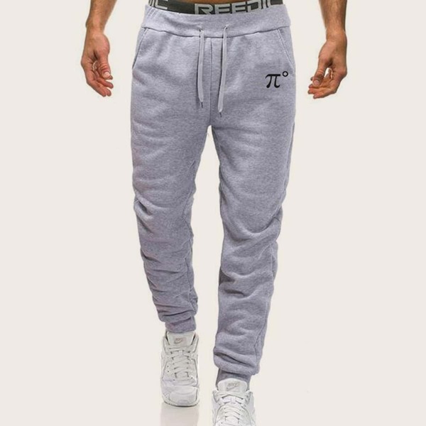 

Men Symbol Print Drawstring Waist Pants