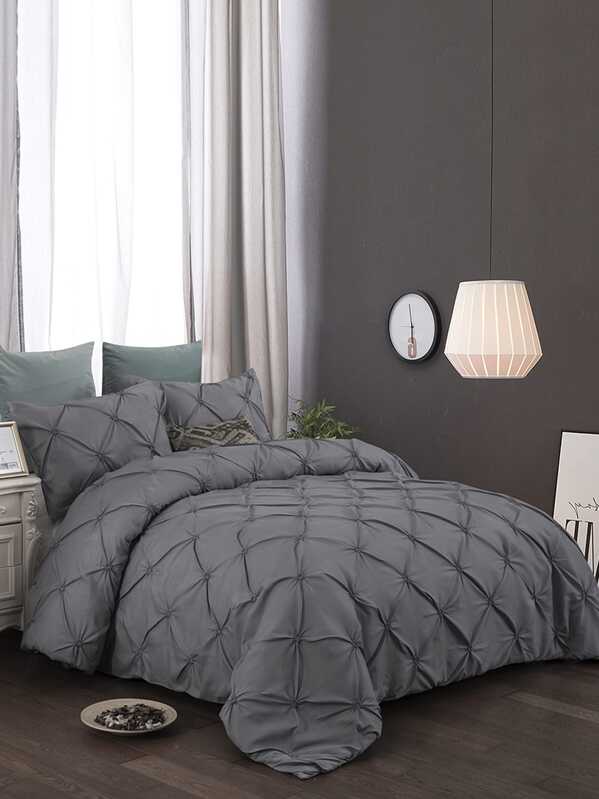 

Pinch Pleat Design Sheet Set, Grey
