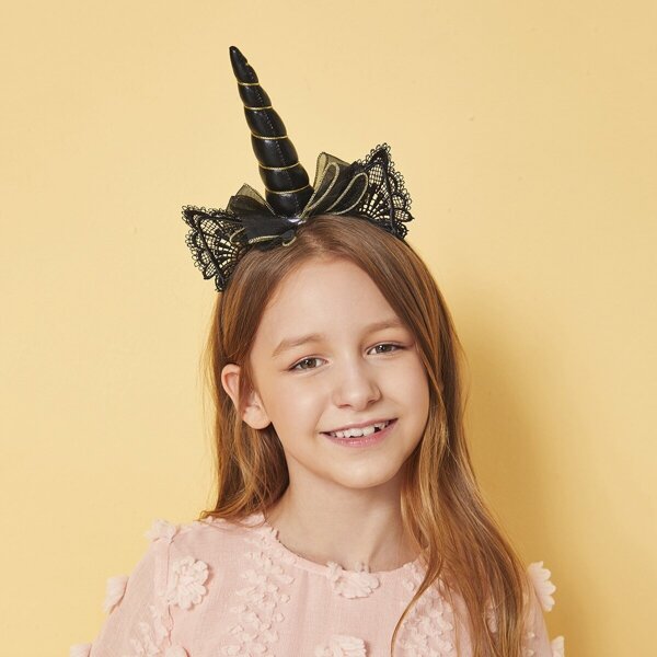 

Girls Unicorn & Bow Knot Decor Headband
