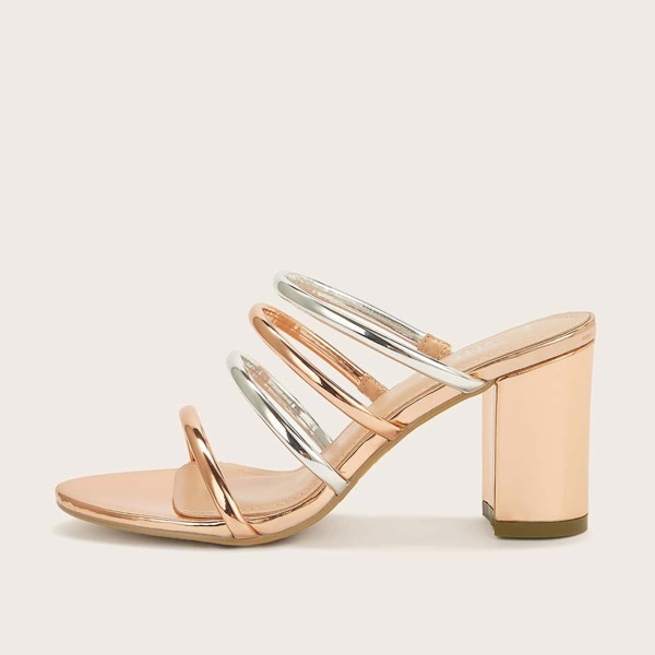 

Metallic Strappy Heels