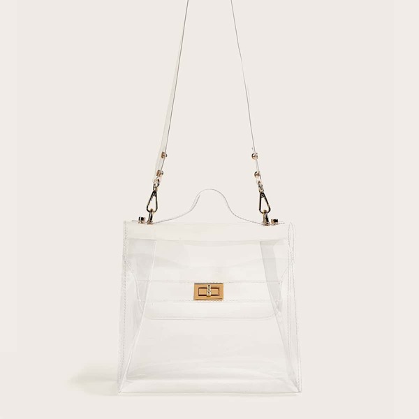 

Twist Lock Clear Satchel Bag