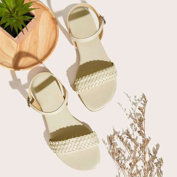 

Plaited Single Strap Sandals