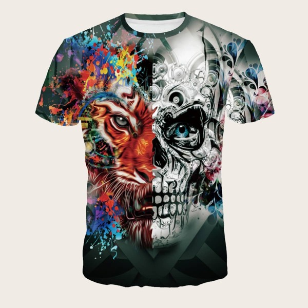

Men Halloween Print Tee