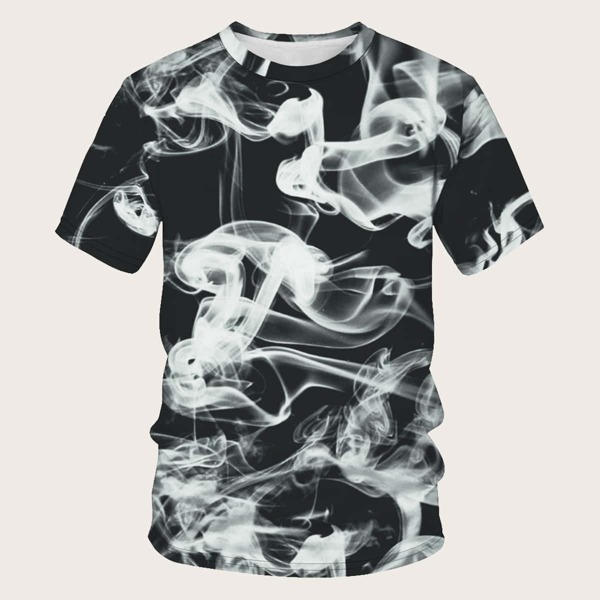 

Men 3D Smog Print Tee