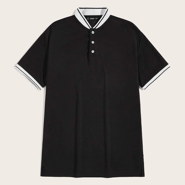 

Men Baseball Collar Polo Shirt