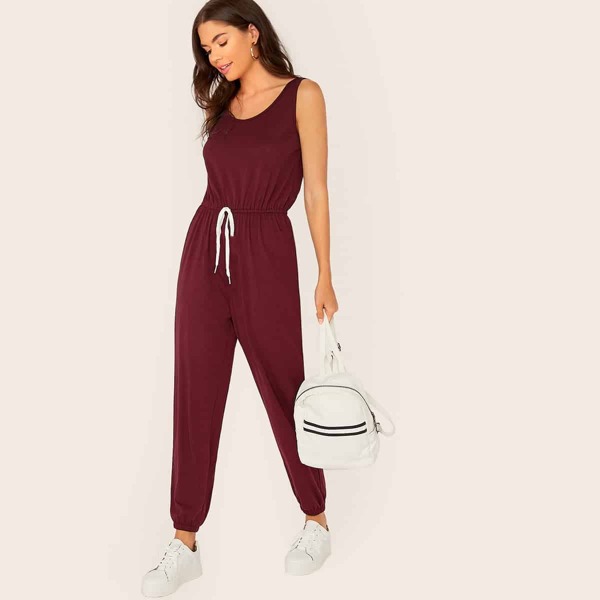 

Drawstring Waist Tank Jumpsuit