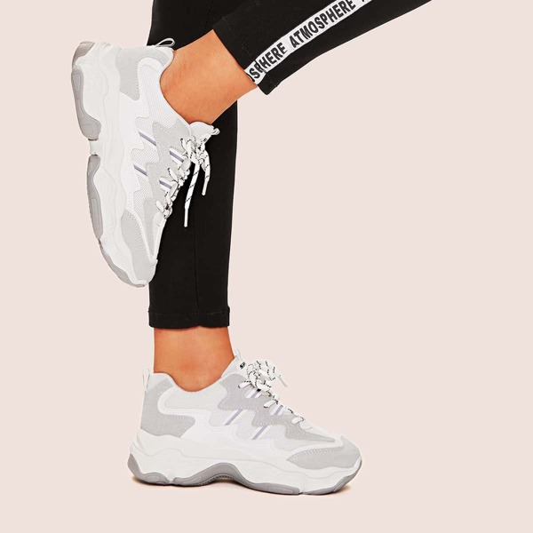 

Lace-up Front Mesh Trainers