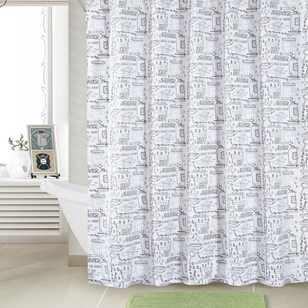 

Cartoon Nozzle Pattern Shower Curtain