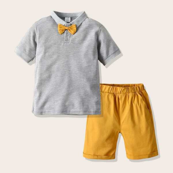 

Toddler Boys Bow Front Polo Shirt & Shorts