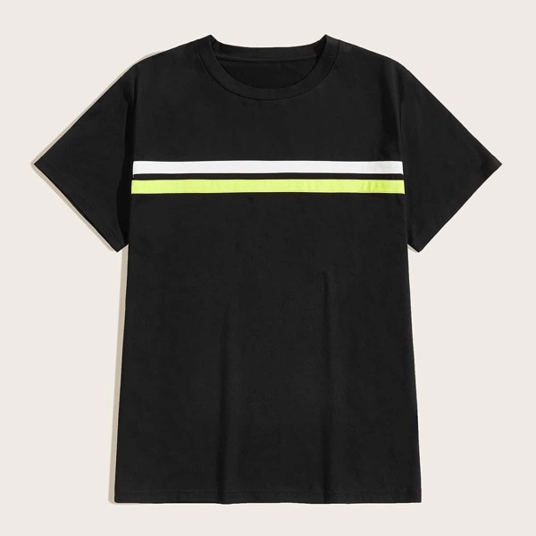 

Men Contrast Striped Tee