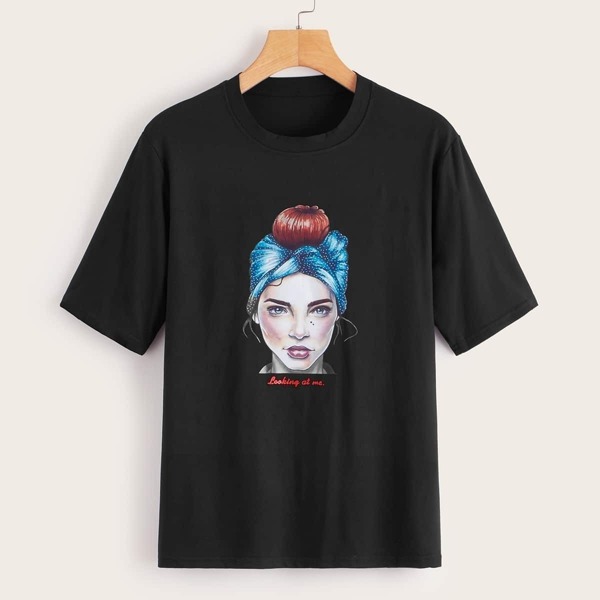 

Figure Print Tee, Black