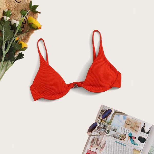 

Textured Underwire Bikini Top