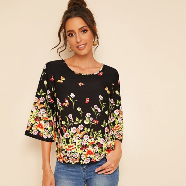 

Floral Print Top