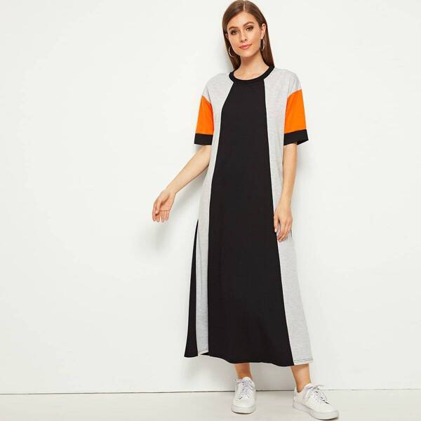 Cut And Sew Longline Dress