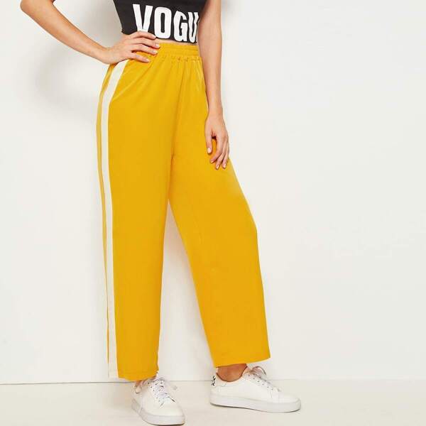 

Colorblock Wide Leg Pants