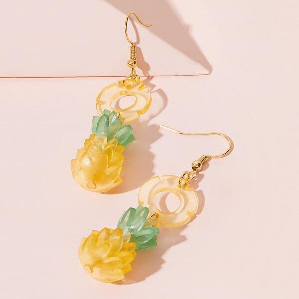 

Round Pineapple Drop Earrings 1pair