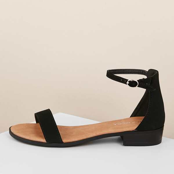 

Ankle Strap Low Stacked Heel Sandals