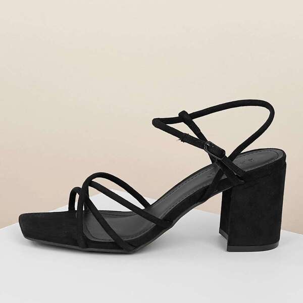 

Square Toe Multi Strap Block Heel Sandals
