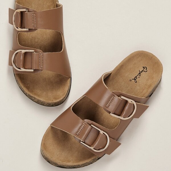 

Twin Buckle Footbed Sole Sandals