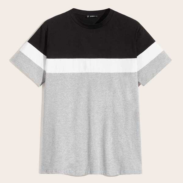 

Men Color Block Short Sleeve Tee