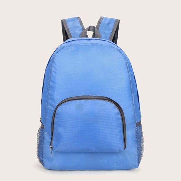 

Pocket Front Double Side Pocket Backpack, Blue