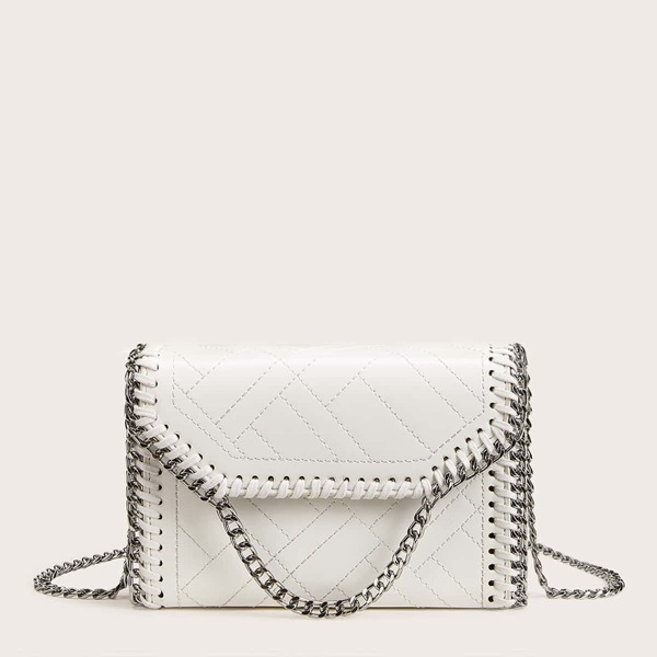 

Contrast Chain Decor Crossbody Bag