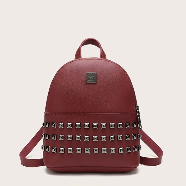 

Studded Decor Curved Top Backpack