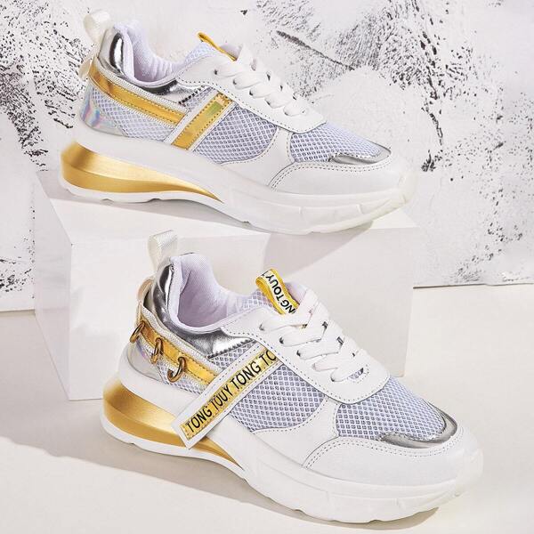 

Metal Ring Decor Chunky Sole Trainers