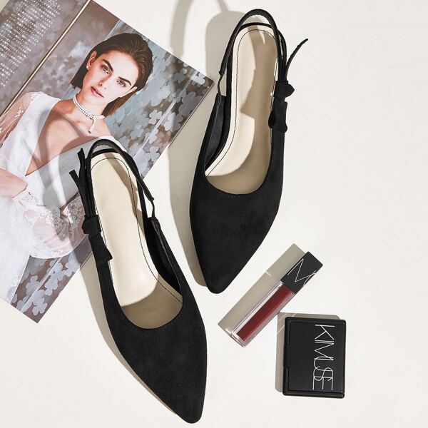

Point Toe Slingback Flats