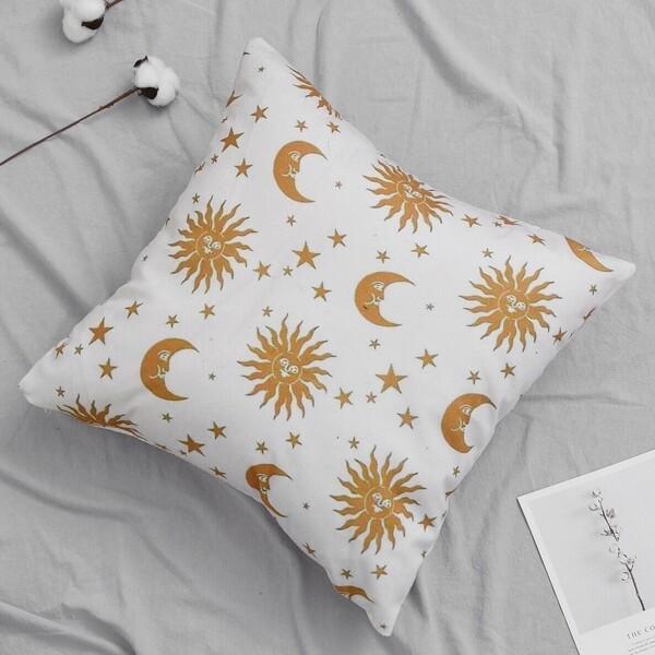 

Hot Stamping Moon & Sun Cushion Cover