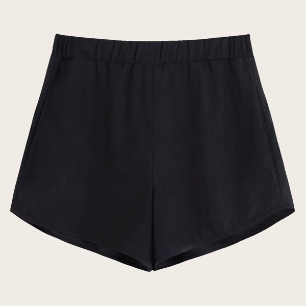 

Pocket Side Elastic Waist Shorts